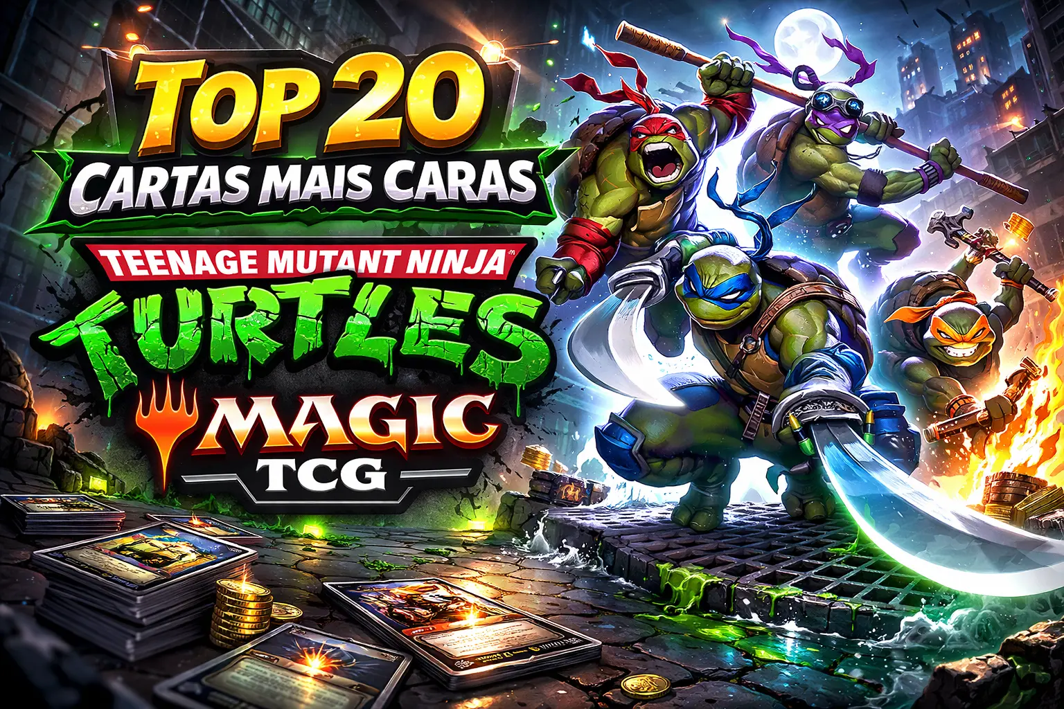 Cartas mais caras Tartarugas ninjas magic
