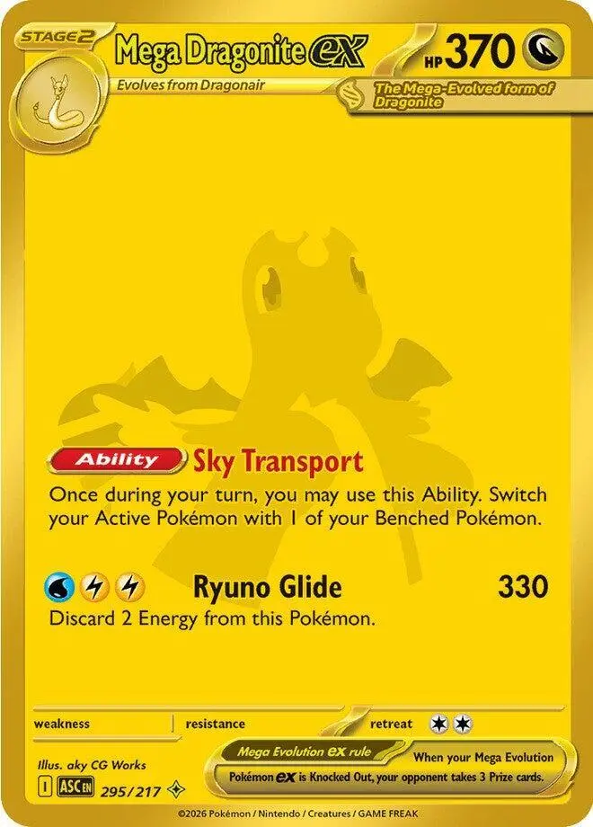 Mega Dragonite ex – 295/217 (Mega Hyper Rare)