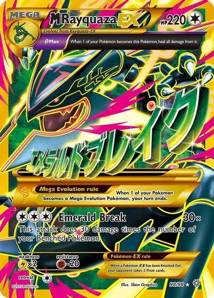 M Rayquaza EX (Shiny Full Art) - XY - Origens Ancestrais
