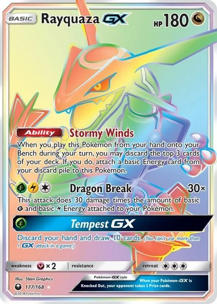 Rayquaza GX (Secret) - Sol & Lua – Tempestade Celestial