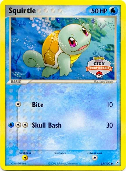 Squirtle - 63/100 (City Championships) - League & Championship Cards