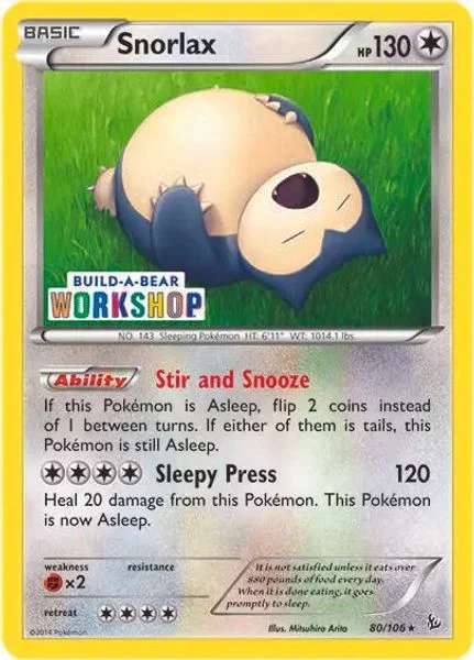 Snorlax - 80/106 (Build-a-Bear Workshop Exclusive) - Miscellaneous Cards & Products
