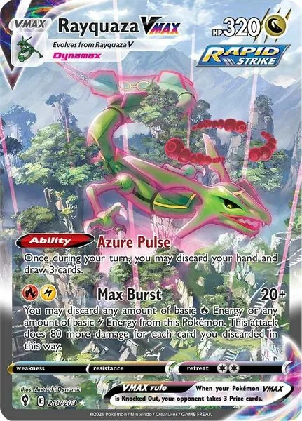 Rayquaza VMAX (Alternate Art Secret) - Céus em Evolução