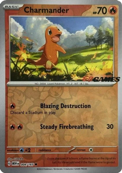 Charmander - 004/165 (EBGames Exclusive) - Miscellaneous Cards & Products