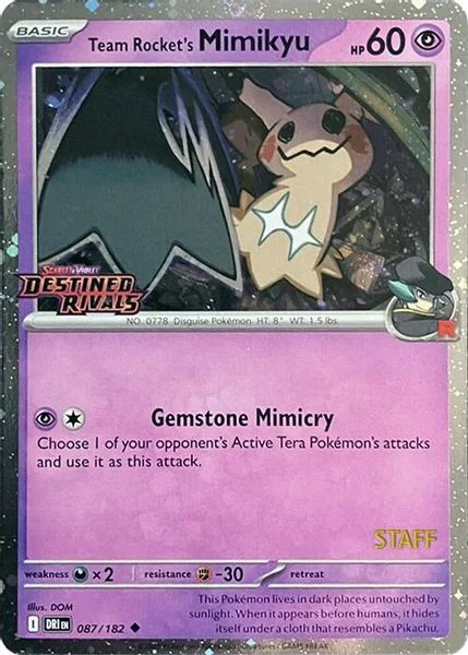Team Rocket's Mimikyu (Prerelease) [Staff] - Miscellaneous Cards & Products