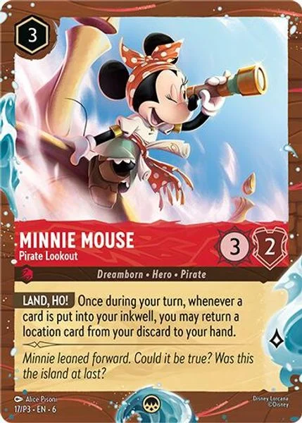 Minnie Mouse - Pirate Lookout (Disney Cruise Promo) - Disney Lorcana Promo Cards