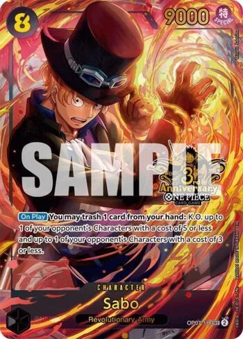 Sabo (Japanese Version 3rd Anniversary Set OP07-118-3A