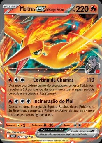Moltres ex da Equipe Rocket 031/182