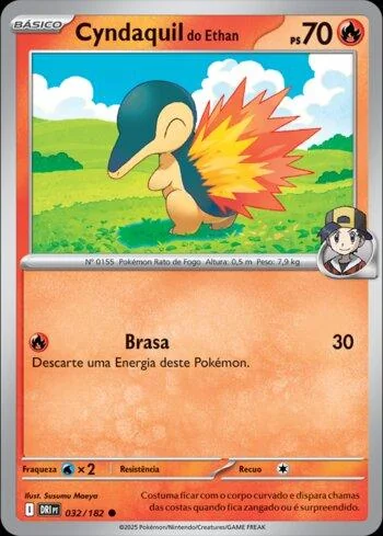 Cyndaquil do Ethan 032/182