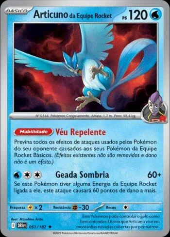 Articuno da Equipe Rocket 051/182