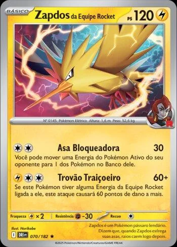 Zapdos da Equipe Rocket 070/182
