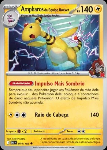 Ampharos da Equipe Rocket 074/182