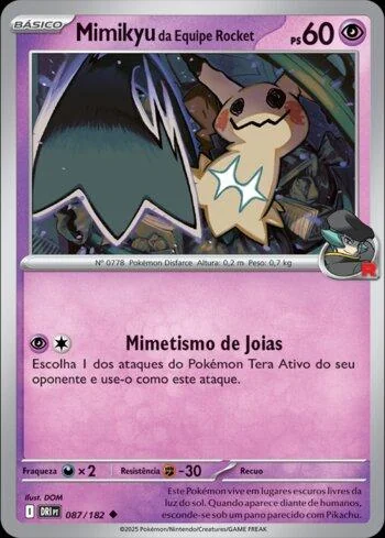 Mimikyu da Equipe Rocket 087/182