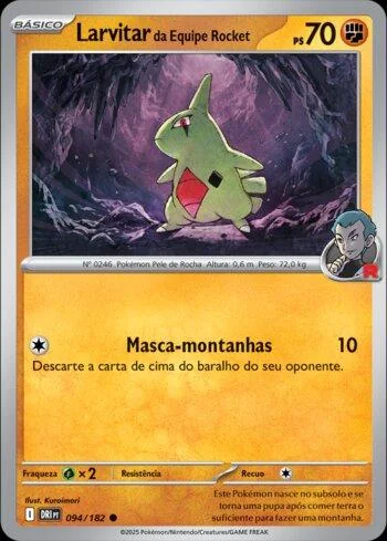 Larvitar da Equipe Rocket 094/182