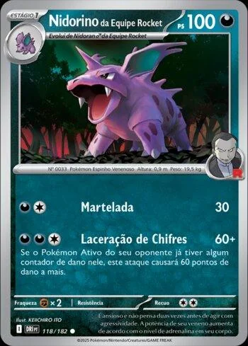 Nidorino da Equipe Rocket 118/182