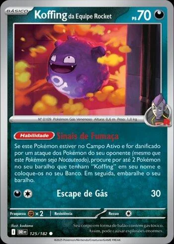Koffing da Equipe Rocket 125/182
