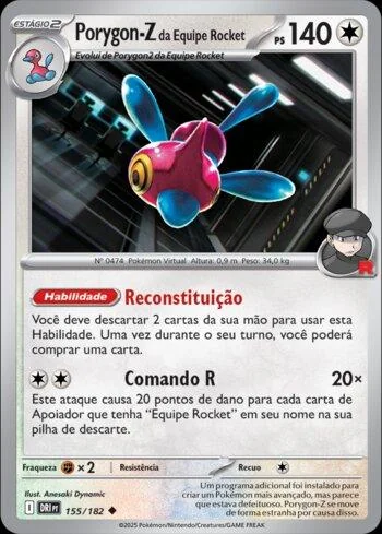 Porygon-Z da Equipe Rocket 155/182