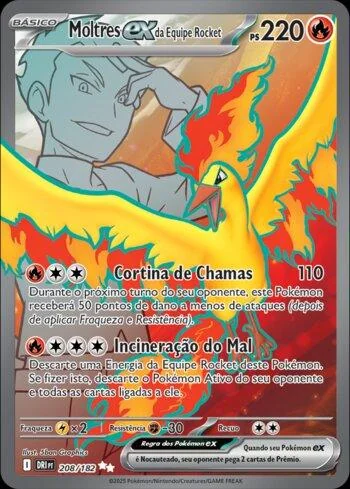 Moltres ex da Equipe Rocket 208/182