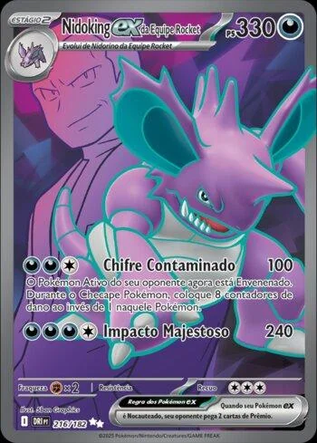 Nidoking ex da Equipe Rocket 216/182