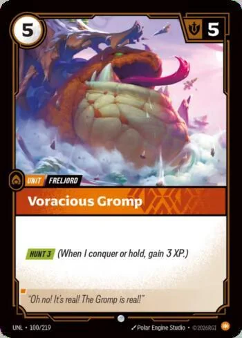 Voracious Gromp 100 de Riftbound Unleashed