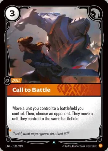 Call to Battle 101 de Riftbound Unleashed