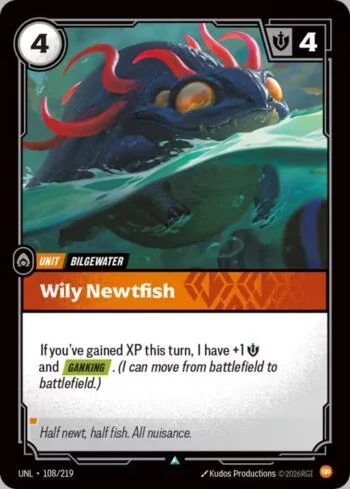 Wily Newtfish 108 de Riftbound Unleashed