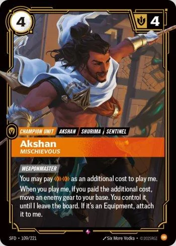 Akshan, Mischievous 109 de Spiritforged