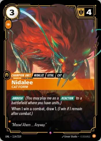 Nidalee - Cat Form 114 de Riftbound Unleashed