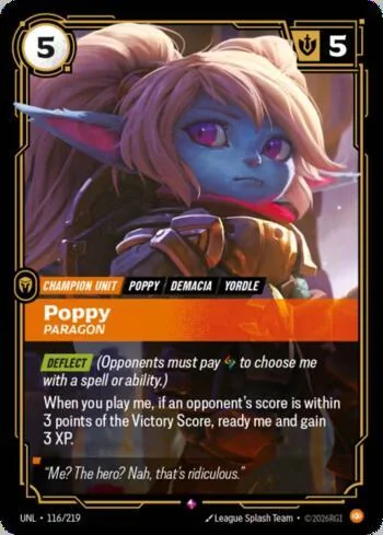 Poppy - Paragon 116 de Riftbound Unleashed