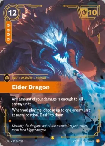Elder Dragon 118A de Riftbound Unleashed