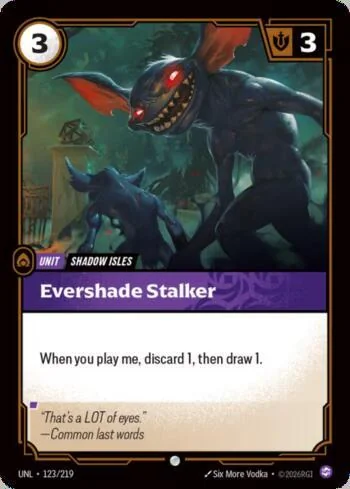 Evershade Stalker 123 de Riftbound Unleashed