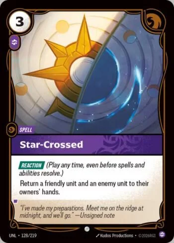 Star-Crossed 128 de Riftbound Unleashed
