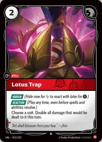 Lotus Trap 13 de Riftbound Unleashed