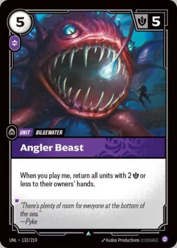 Angler Beast 132 de Riftbound Unleashed