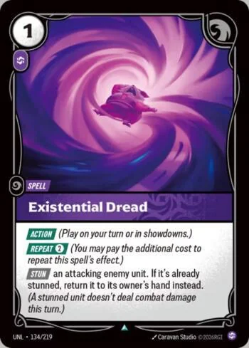 Existential Dread 134 de Riftbound Unleashed