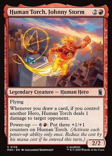 Human Torch, Johnny Storm de Marvel Super Heroes