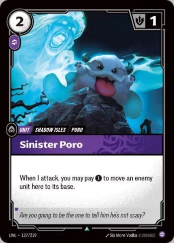 Sinister Poro 137 de Riftbound Unleashed