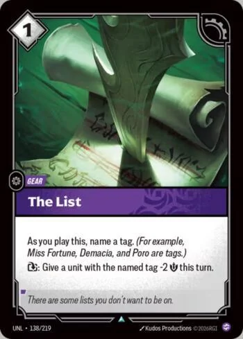 The List 138 de Riftbound Unleashed