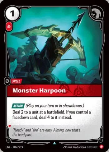 Monster Harpoon 14 de Riftbound Unleashed