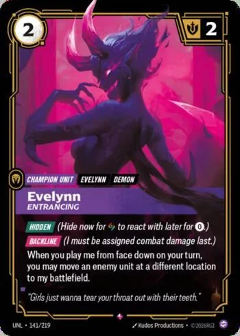 Evelynn - Entrancing 141 de Riftbound Unleashed