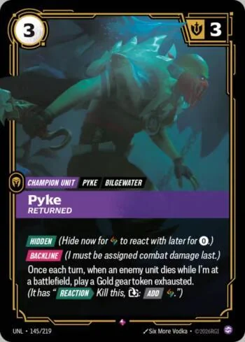 Pyke - Returned 145 de Riftbound Unleashed