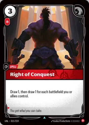 Right of Conquest 15 de Riftbound Unleashed