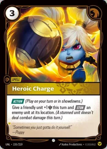 Heroic Charge 155 de Riftbound Unleashed