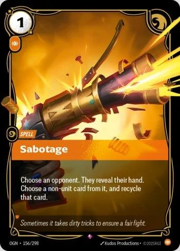 Sabotage 156 de Origins