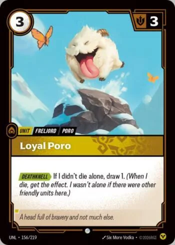 Loyal Poro 156 de Riftbound Unleashed