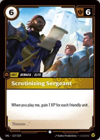 Scrutinizing Sergeant 157 de Riftbound Unleashed