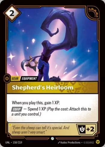 Shepherd's Heirloom 158 de Riftbound Unleashed
