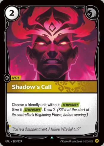 Shadow's Call 165 de Riftbound Unleashed