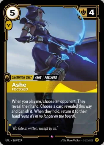 Ashe - Focused 169 de Riftbound Unleashed