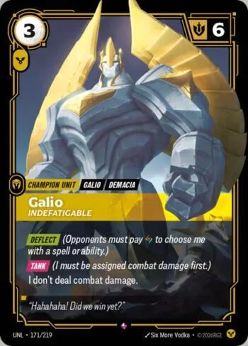 Galio - Indefatigable 171 de Riftbound Unleashed